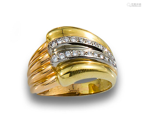 GOLD RING HENS GOLD DIAMONDS 60988