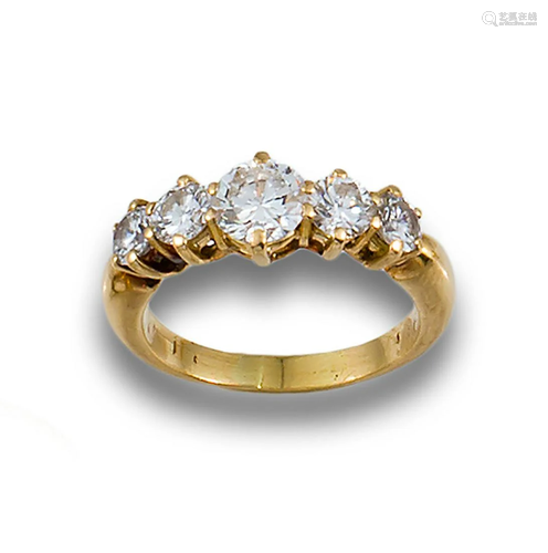 HALF WEDDING RING GOLD DIAMONDS 10