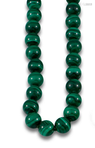 MALACHITE NECKLACE GOLD CLASP