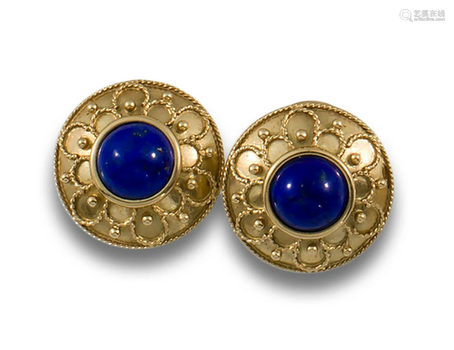 LAPIS LAZULI GOLD EARRINGS 55