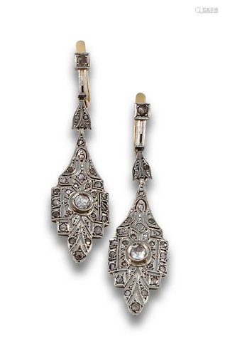 30'S GOLD DIAMOND EARRINGS