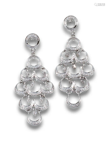 WHITE GOLD CASCADE EARRINGS