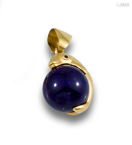 LAPIS LAZULI GOLD PENDANT 75