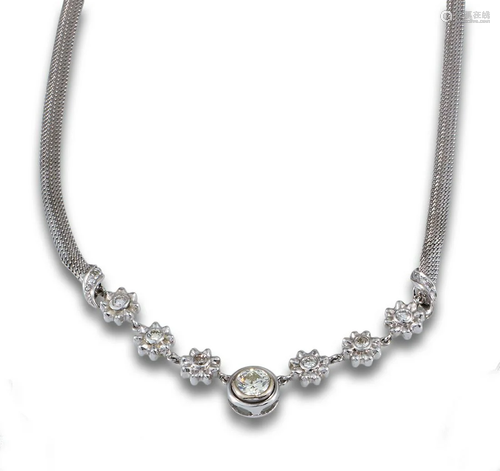 WHITE GOLD CHOKER DIAMOND