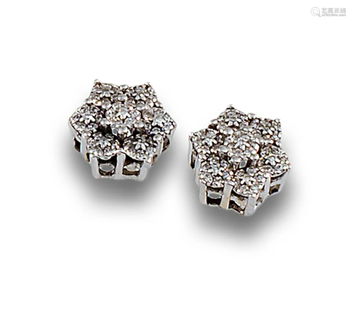 STAR EARRINGS GOLD DIAMONDS