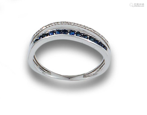 GOLD RING DIAMONDS SAPPHIRES 46