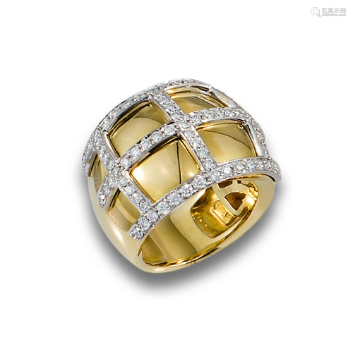 BOMBE GOLD DIAMOND RING