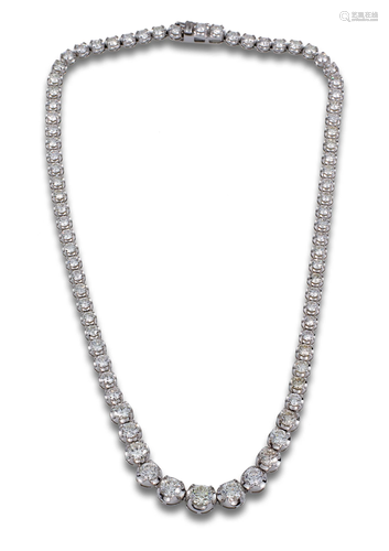 RIVIERE NECKLACE GOLD DIAMONDS