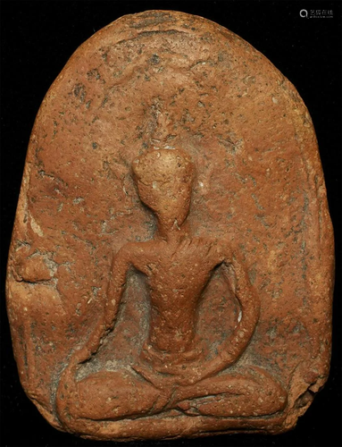 Early Thai Buddha Amulet. Looks to have very good age.