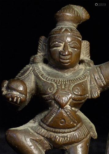 19thC Hindu deity. Solid cast.