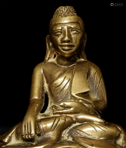 Cute Burmese 19thC Buddha. This Buddha stands 2 1/8