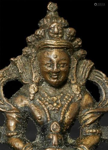 Antique Tibetan Bronze Bodhisattva of Long Life.