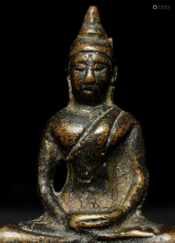 Antique Thai Bronze Buddha. Probably 19thC. This piece