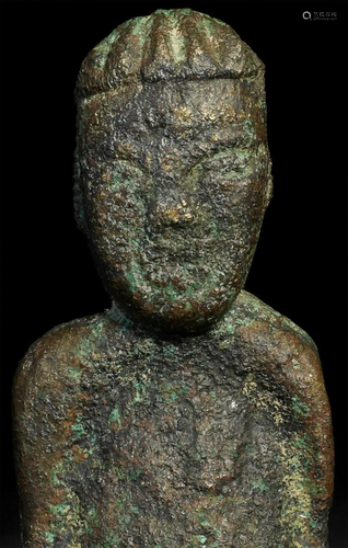 Very early Japanese Bronze Buddha-Folk Art.