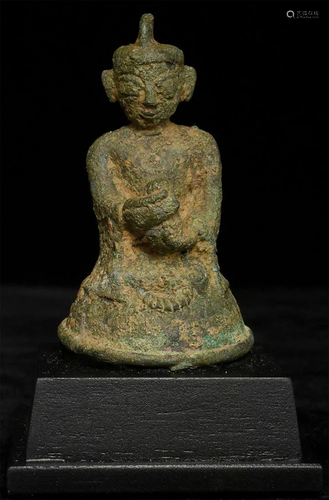 Very early Burmese Pyu/Mon Buddhist Monk. Sits 2 7/8