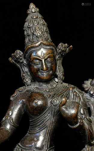 Vintage Nepalese Bodhisattva. Beautiful Pala influenced