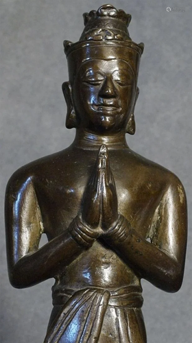 Superb 17C Thai Ayuthaya Buddha as a Prince-