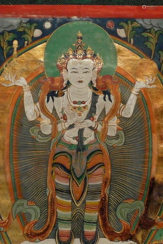 Supremely beautiful antique Mongolian Thangka