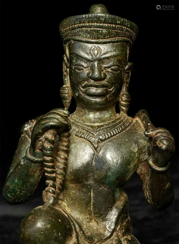 12thC Cambodian Solid-Cast Bronze 