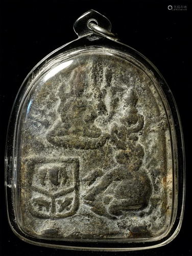 Thai 19thC bronze amulet from an old collection of SE