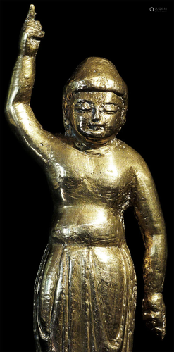 Japanese Edo period Baby Buddha pointing to the heaven