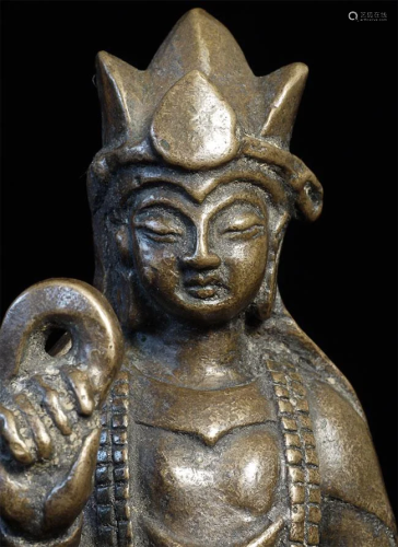 17-19thC Korean Bronze Buddha.
