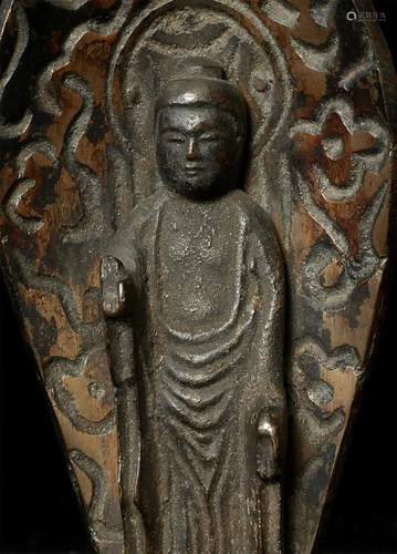 Antique Japanese Bronze Buddha. Stands 7 5/8 inches