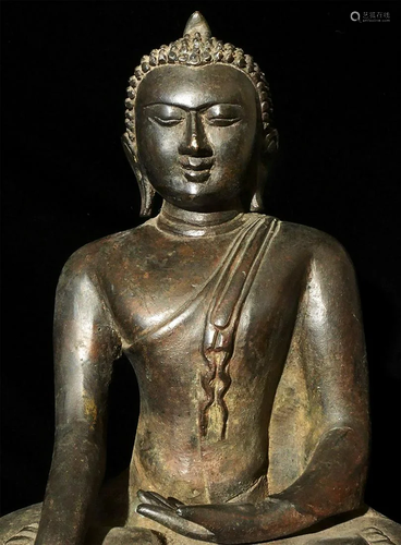 18thC Post Pagan Burmese Bronze Buddha