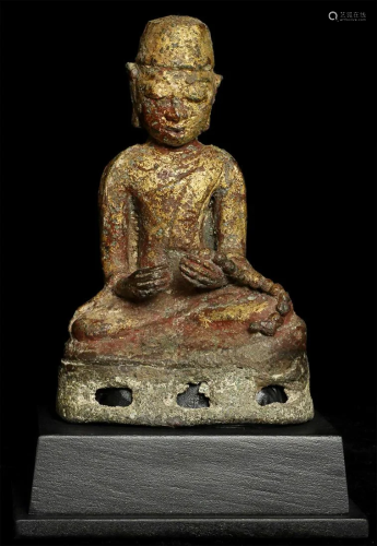 EARLY Burmese Monk. Cast out of a lead/bronze alloy