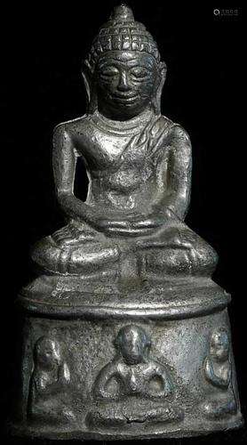 Very unusual antique Burmese Buddha. Very distinctive