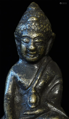 Small solid-cast Chinese Buddha. Just over 2 inches