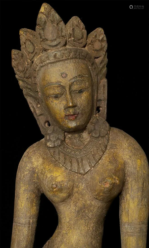 Large antique Nepalese Tara or other female goddess