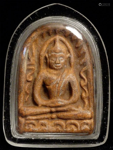 Authentic early Thai amulet collected 30 years ago when