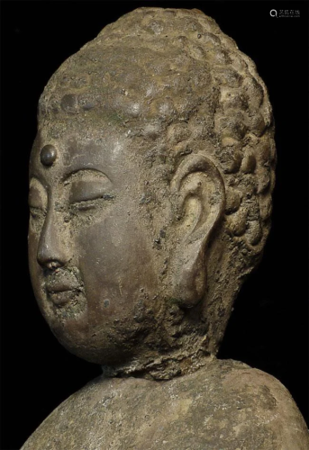 Antique Chinese Buddha. Head is separately sculpted,
