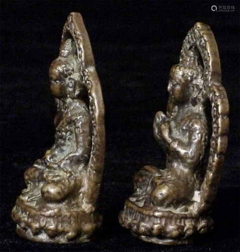 Very rare near miniature set of antique Tibetan or