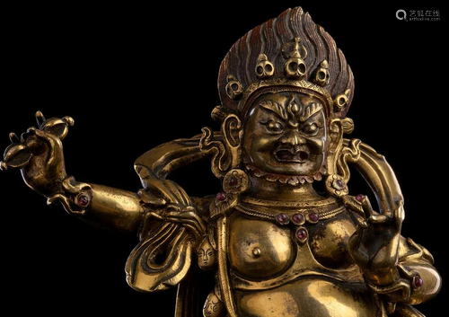 18thC Tibetan Fierce Deity. Fine Like Jewelry