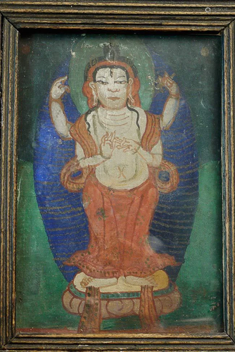 Antique Mongolian thangka.