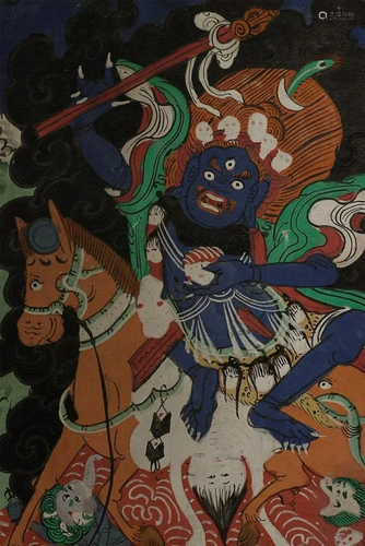 A Mongolian Thangka, which is probably form the area of