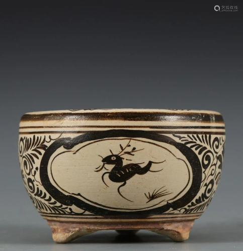 A Cizhou-ware Tripod Censer North Song Dynasty