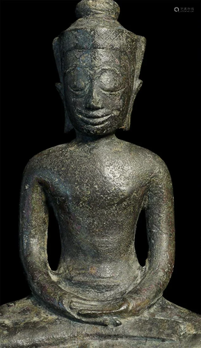 Very special 15thC Cambodian Buddha with strong Thai