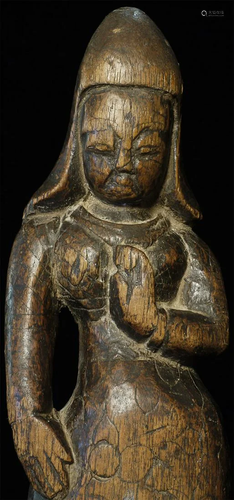 Early Wood Nepalese Bodhisattva- wonderful spiritual