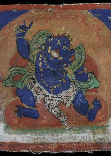Old Tibetan or Mongolian thangka (probably an