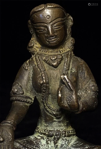 Vintage/antique Nepalese bronze Bodhisattva.