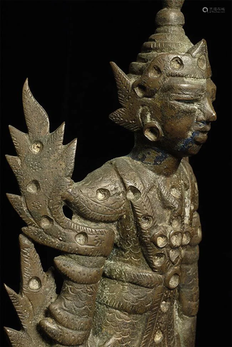 Antique Burmese Nat figure. Base is 2 inches tall,