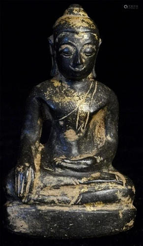 18th C Thai or Lao Buddha with evidence of burial.