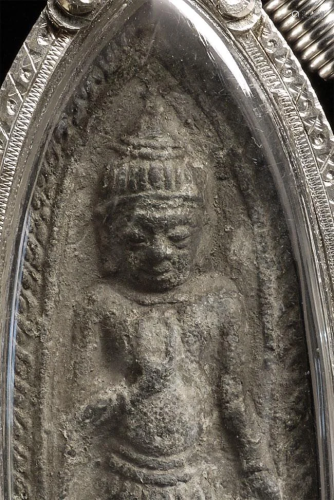Antique Thai lead/bronze(?)amulet/plaque from a…