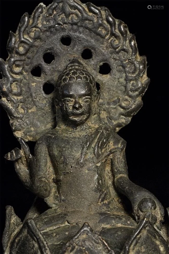 Deeply serene unusual Burmese Buddha-possibly 14-17thC