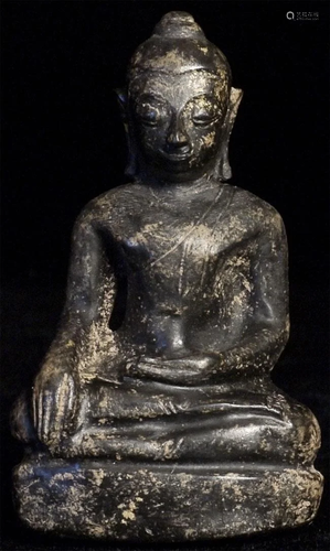 18thC Thai or Lao Buddha with evidence of burial.