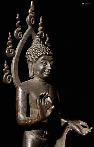 Fine miniature Thai Bronze Buddha.