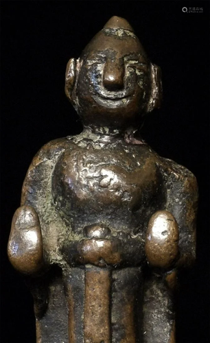 Delightful solid- cast Thai or Lao Folk Buddha.